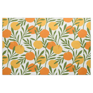 Tecido Padrão de Fruta de Citros Laranja