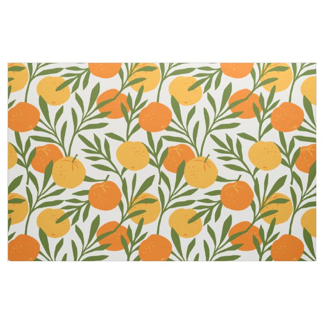 Tecido Padrão de Fruta de Citros Laranja (Fat Quarter)