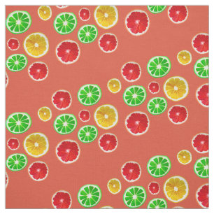 Tecido Padrão de frutado colorido da fruta de Verão