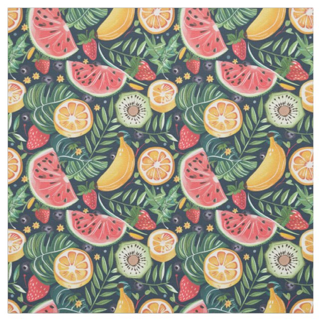 Tecido Padrão de Frutas de Verão (Modelo)