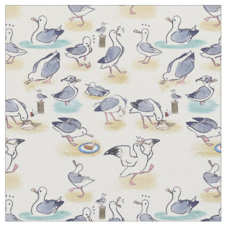 Tecido padrão de gaivota