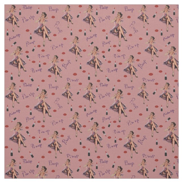 Tecido padrão de garota cor-de-rosa (Modelo)