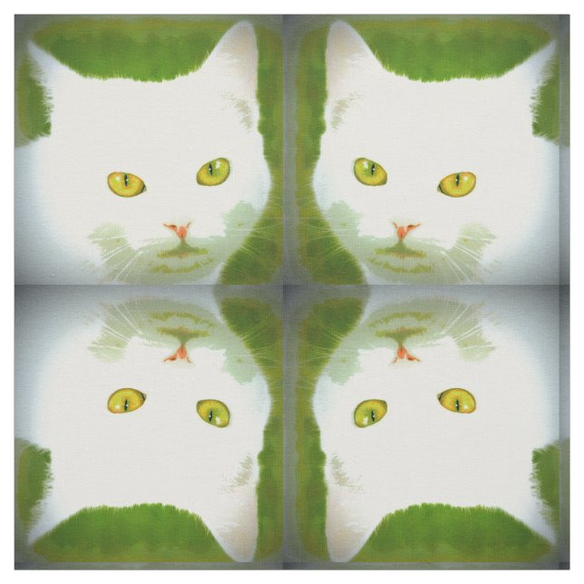 Tecido padrão de gato branco (Modelo)