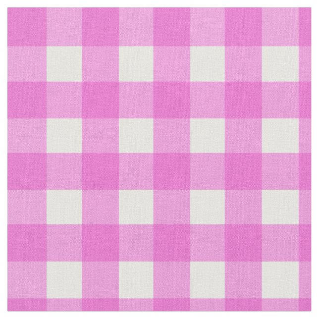 Tecido Padrão de gingham rosa (Detalhe)