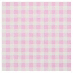 Tecido Padrão de Gingham Rosa Pastel