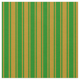 Tecido Padrão de Goldenrod Escuro e Stripes Verdes