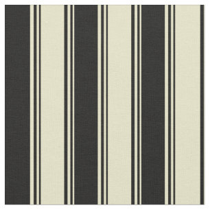 Tecido Padrão de Goldenrod Pálido e Stripes/Linhas Pretas