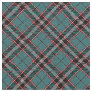 Tecido Padrão de Grunge Vermelho Teal Xadrez Inclinado In