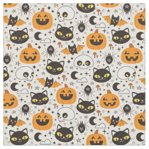 Tecido Padrão de Halloween Retro Bonito