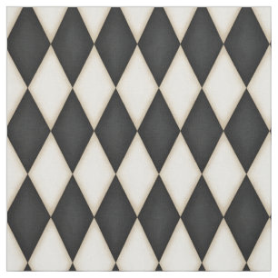 Tecido Padrão de Harlequin preto e branco (escala pequena