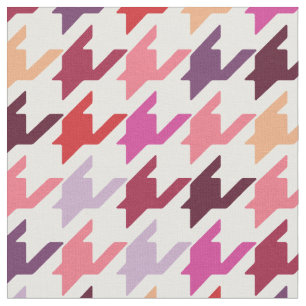 Tecido Padrão de houndstooth colorido da moda de tendênci