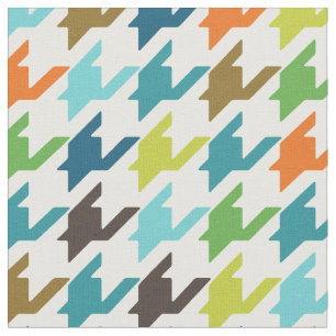Tecido Padrão de houndstooth colorido de moda de tendên