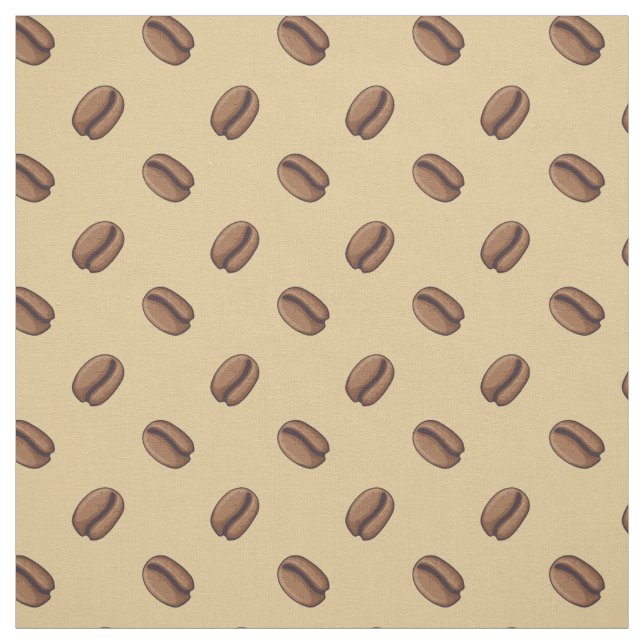 Tecido Padrão de Ícone do Café Bean (Modelo)