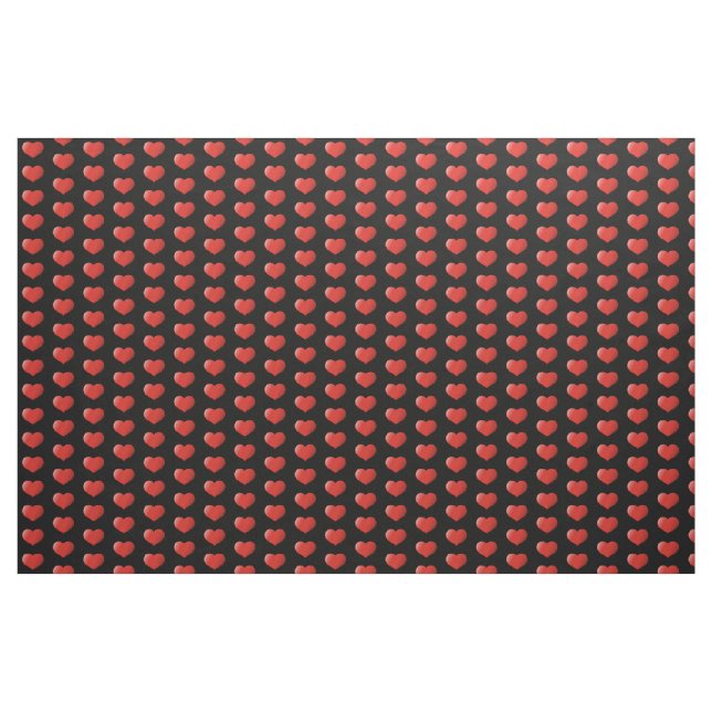 Tecido Padrão de Ícone do Coração 3D (Fat Quarter)