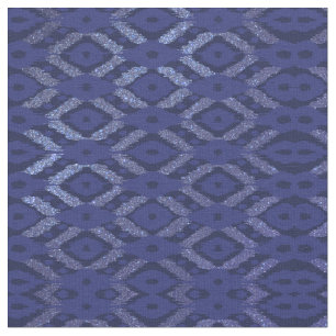 Tecido Padrão de Ikat do Marinho cobalto boêmico moderno