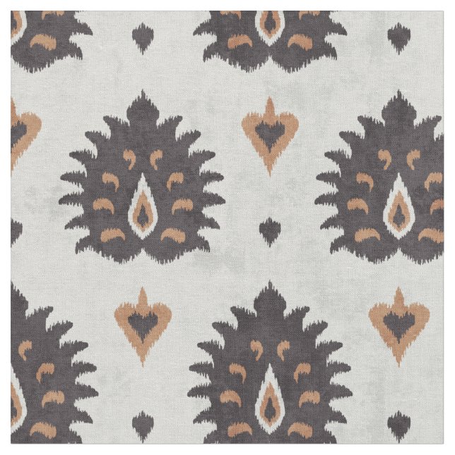 Tecido Padrão de ikat marrom úmido e escuro (Detalhe)