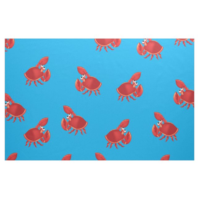 Tecido Padrão de Impressão de Caranguejo (Fat Quarter)