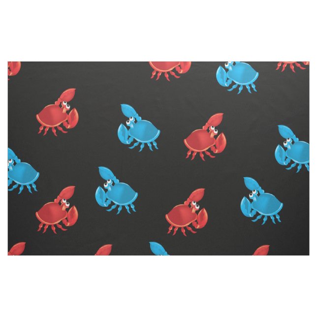 Tecido Padrão de Impressão de Caranguejo (Fat Quarter)