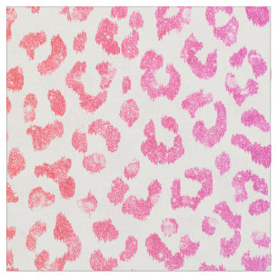 Tecido Padrão de impressão de cheetah de brilho rosado