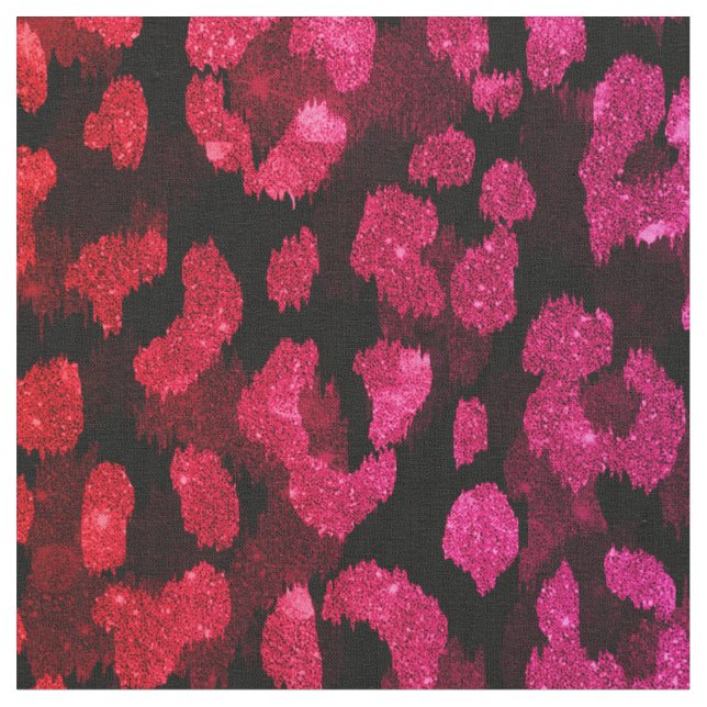 Tecido Padrão de impressão de gueparda-rosa-branca-chic (Detalhe)