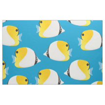 Padrão de Impressão de Peixes Tropicais de Butterf