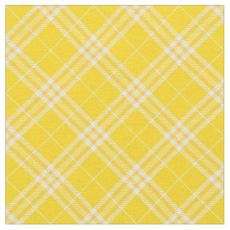 Tecido Padrão de Impressão de Tartan Xadrez de  Amarela S