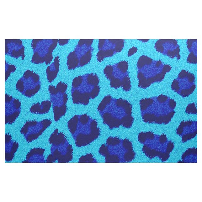 Tecido Padrão de Impressão do Leopardo Azul (Fat Quarter)