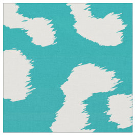 Tecido Padrão de Impressão Turquesa Leopardo