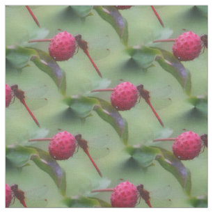 Tecido Padrão de Insetos da Dragonfly Vermelha