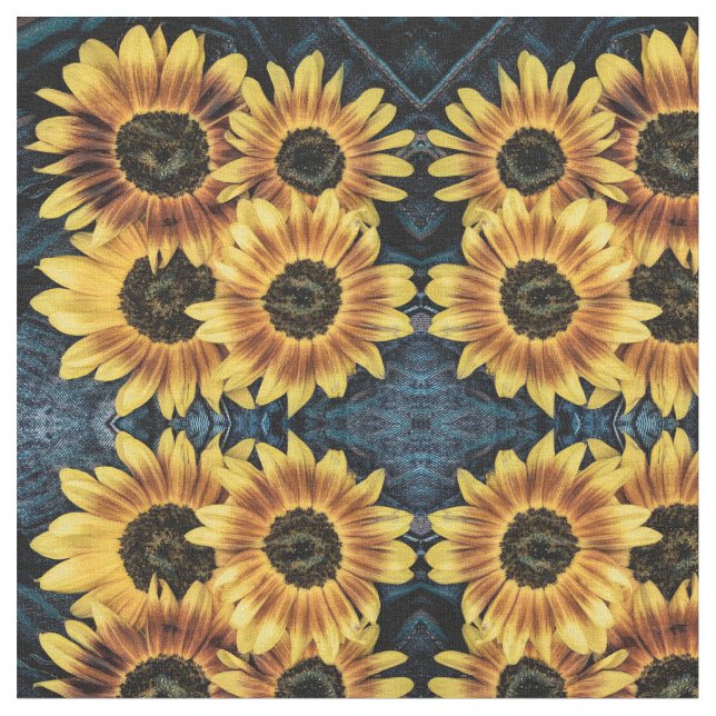 Tecido Padrão de Jeans Azuis Denim - Rústico Amarelo de G (Detalhe)