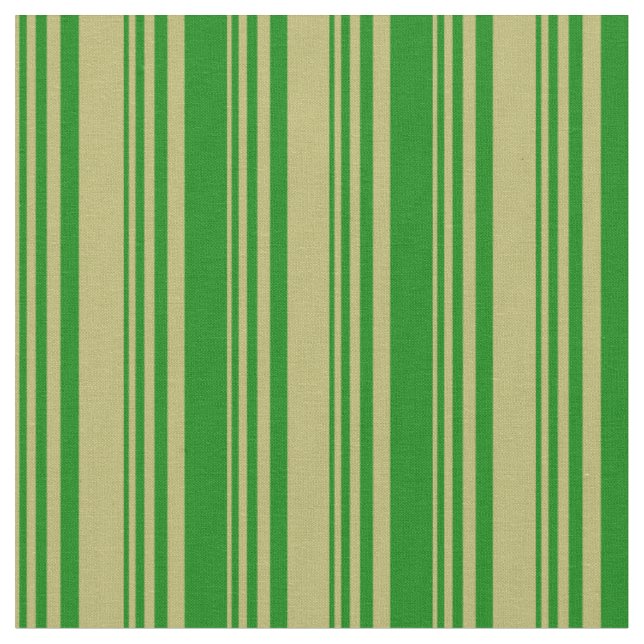 Tecido Padrão de Khaki Escuro e Linhas/Faixa Verde (Detalhe)