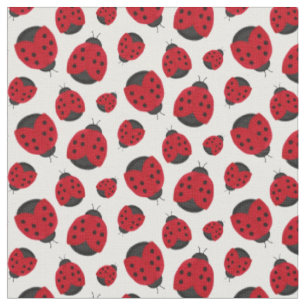 Tecido Padrão de Ladybug vermelho