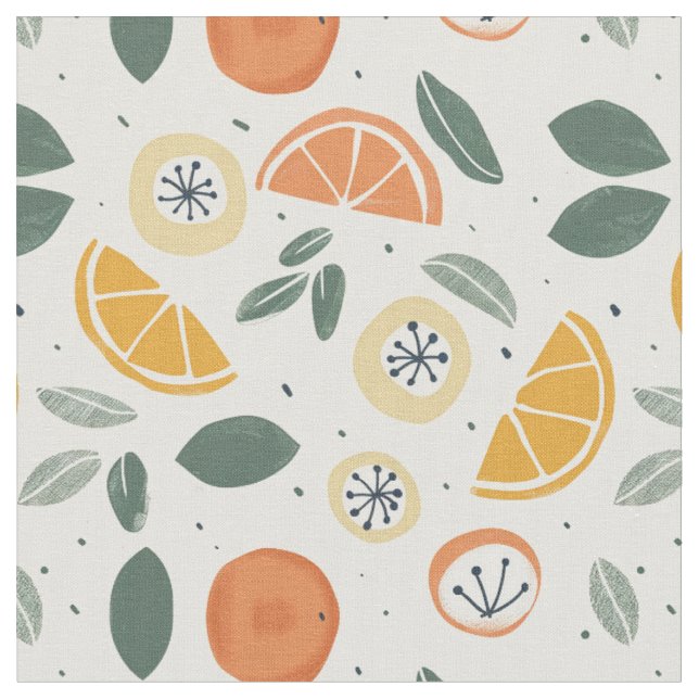 Tecido Padrão de Laranja & Kiwi  (Detalhe)