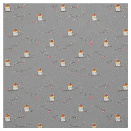 Tecido padrão de latas e neve