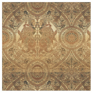 Tecido Padrão de Leões e Harpies do século 12 medieval