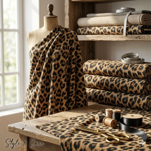 Tecido Padrão de leopardo moderno único e elegante