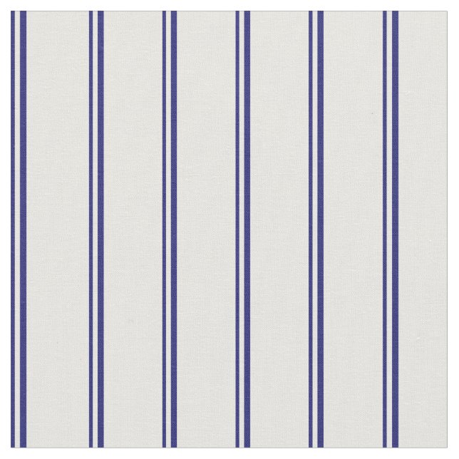 Tecido Padrão de linha azul e branco da meia-noite (Detalhe)