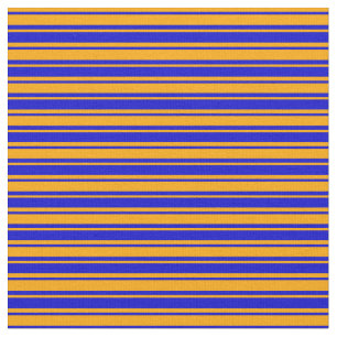 Tecido Padrão de linha/riscado azul e laranja