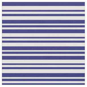 Tecido Padrão de Linhas Azul e Branco da Meia-Noite