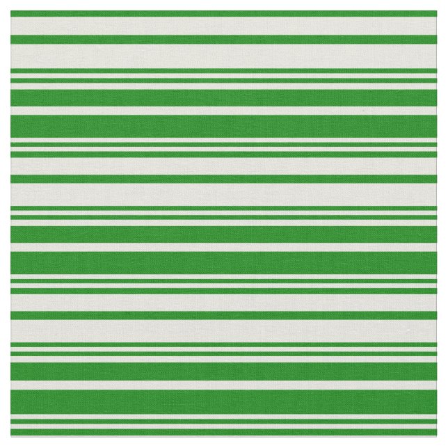 Tecido Padrão de linhas bege e verdes (Detalhe)