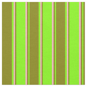 Tecido Padrão de Linhas Chartreuse, Verde e Rosa claro