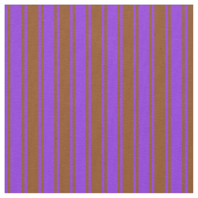 Tecido Padrão de Linhas Coloridas Roxo e Castanho (Detalhe)