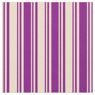 Tecido Padrão de Linhas Coloridas Tan & Purple