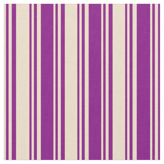 Tecido Padrão de Linhas Coloridas Tan & Purple (Detalhe)