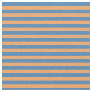 Tecido Padrão de Linhas/Faixa Azul e Marrom