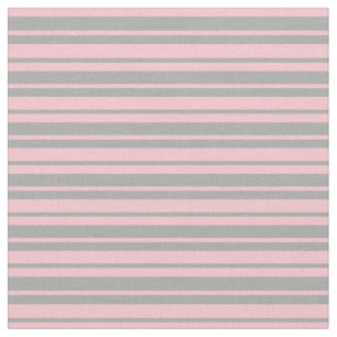 Tecido Padrão de Linhas/Faixa Coloridas de Cinzas Rosa e