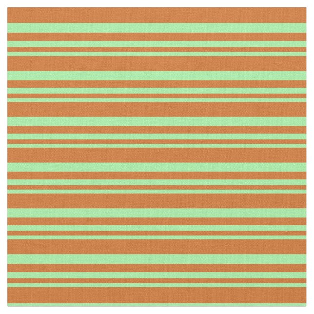 Tecido Padrão de Linhas/Faixa Verde e Chocolate (Detalhe)