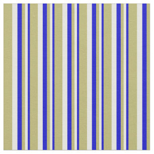Tecido Padrão de Linhas Khaki Azul, Branco e Escuro
