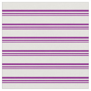 Tecido Padrão de Linhas/Listras Coloridas Púrpura e Branc
