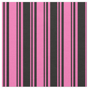 Tecido Padrão de Linhas/Listras Cor-de-Rosa e Preto
